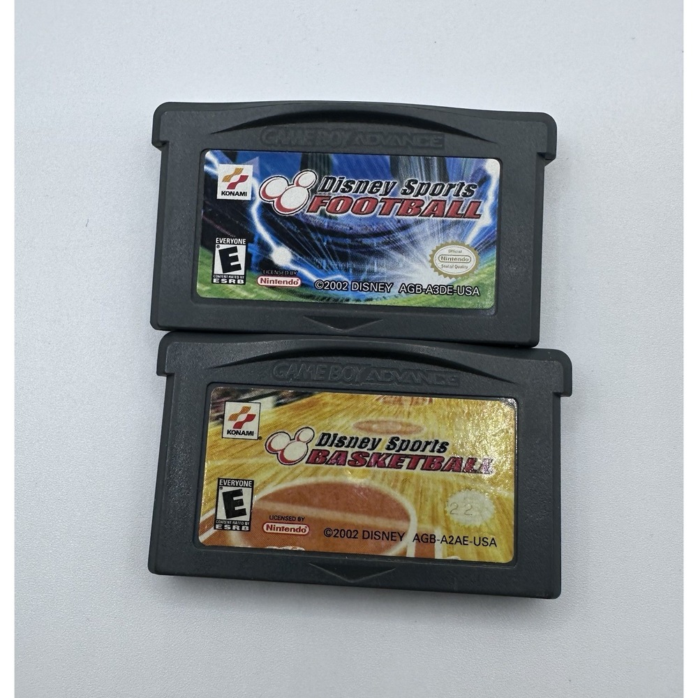 Disney Sports Football Basketball Nintendo Game Boy Advance GBA Lot Konami 2002